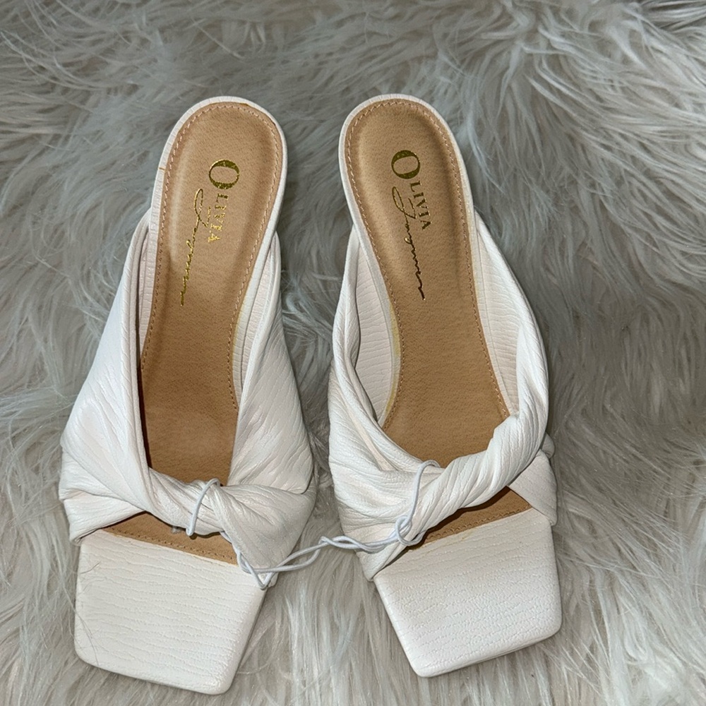 White sandal toe open